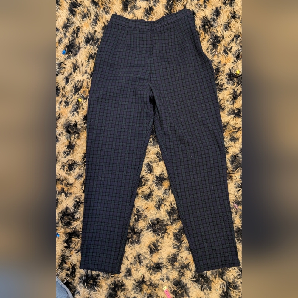 women's Black Plaid Pants